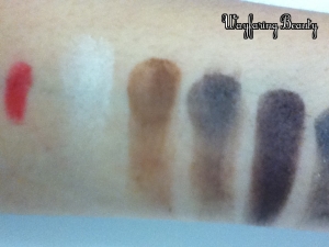 From left ro right: Theodora lip pencil, Broken, Beware, Bewitch, and West